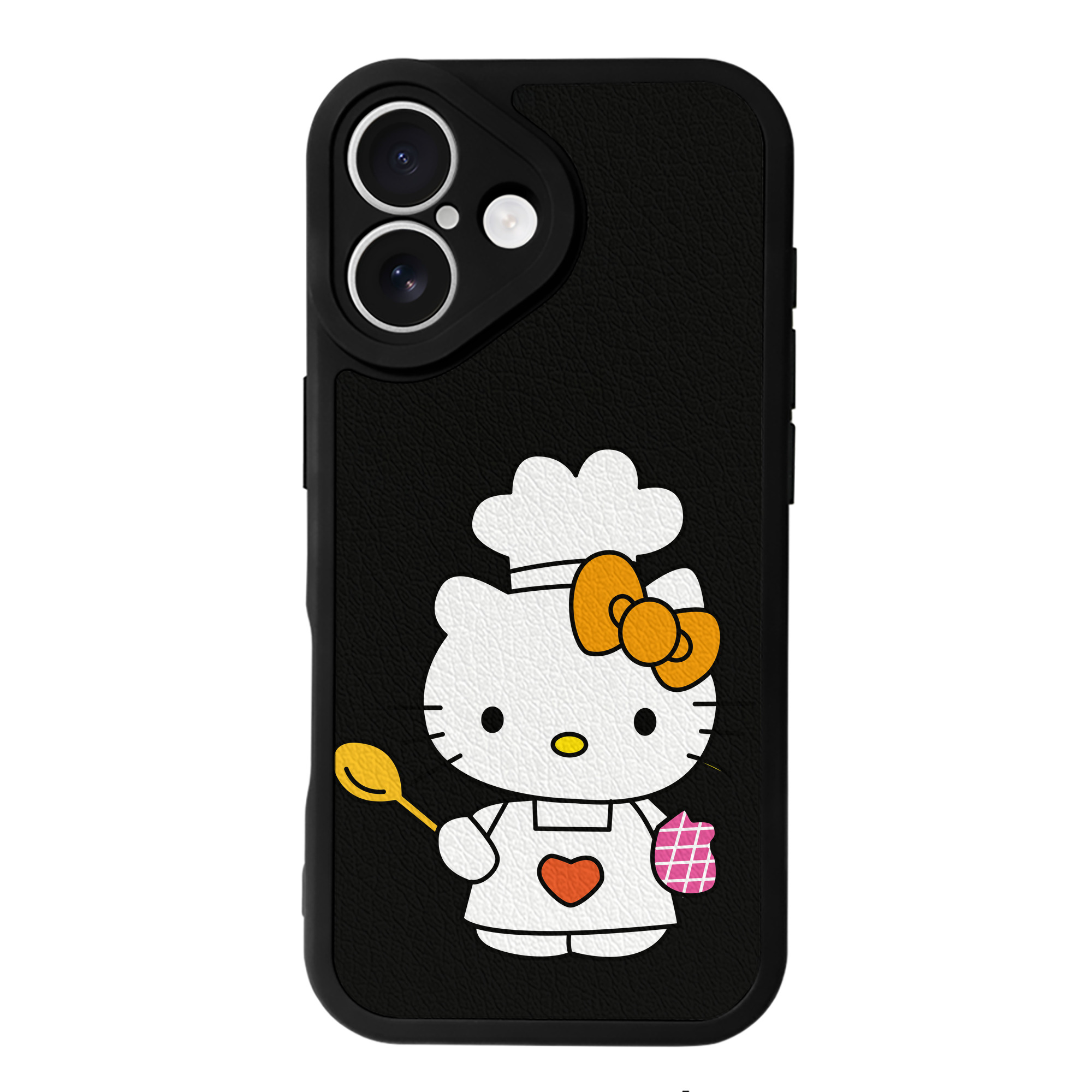 （画像用） Hello Kitty ハローキティ 【iPhone 16シリーズ対応】シリコンスマホケース（レザー調） 材質：シリコン